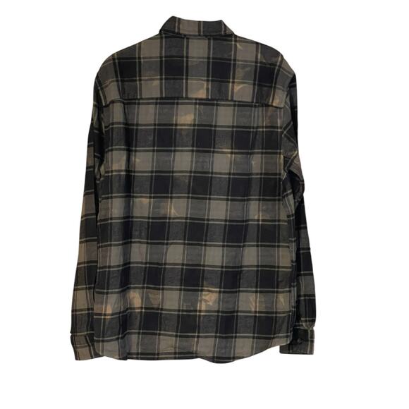 Urban Outfitters BDG Size Small Mens Flannel Button Up Shirt Gray Black NWT - Picture 2 of 9